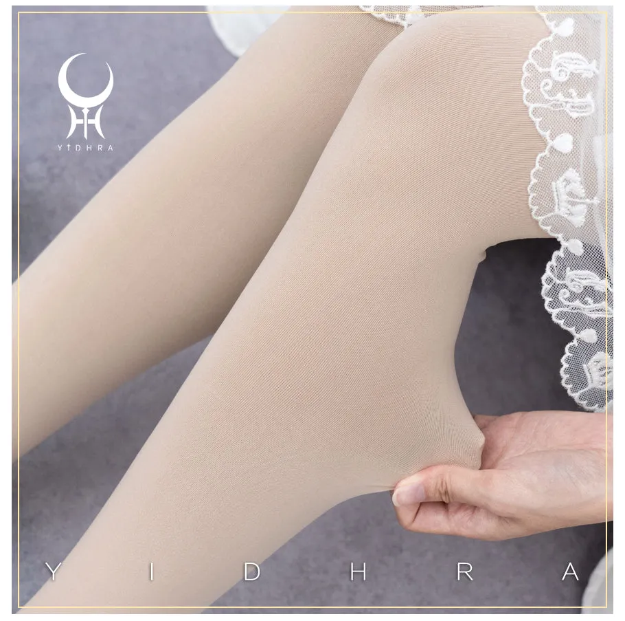 Yidhra~120D Daily Lolita Solid Color Velvet Spring Leggings